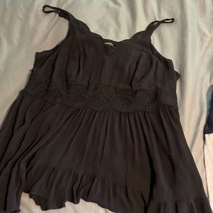 Black tank blouse.  Torrid.